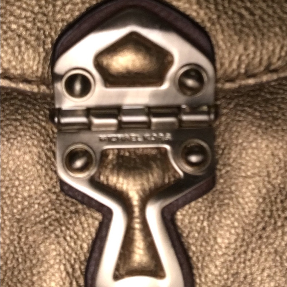 Michael Kors gold leather purse